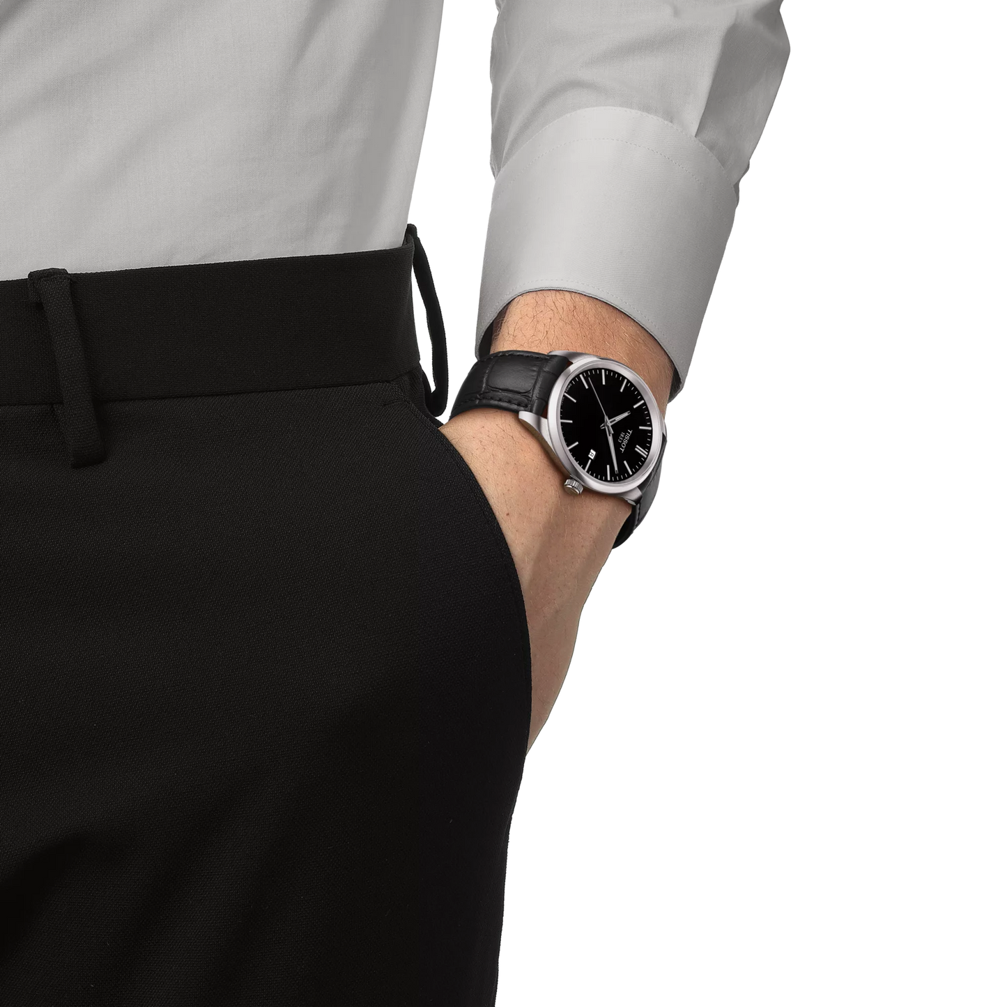 Tissot PR 100 Black Dial Stainless Steel Mens Quartz Watch T1504101605100