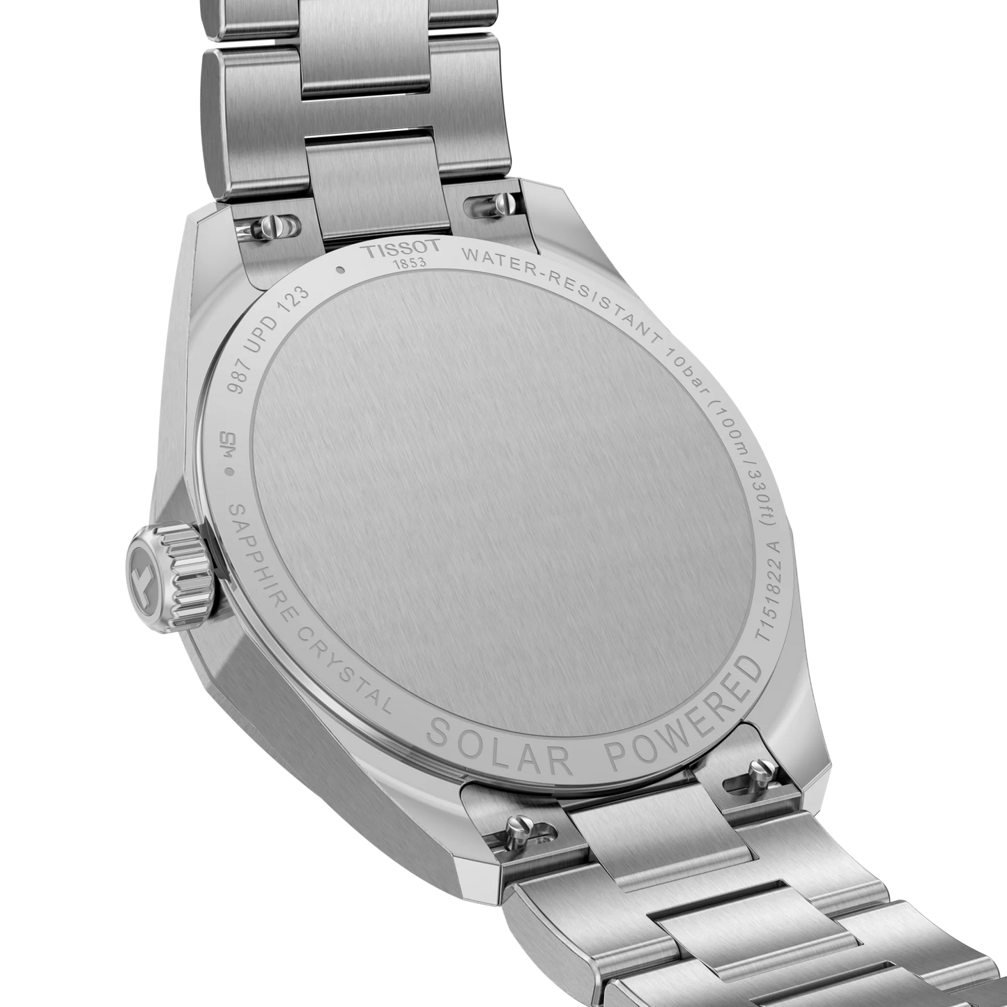 Tissot PRC 100  Solar Ice Blue Dial Stainless Steel Womens Quartz Watch T1518221135100