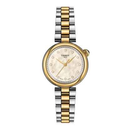 Tissot Desir Mother of Pearl Diamond Set Dial Two Tone Womens Quartz Watch T1520102211600