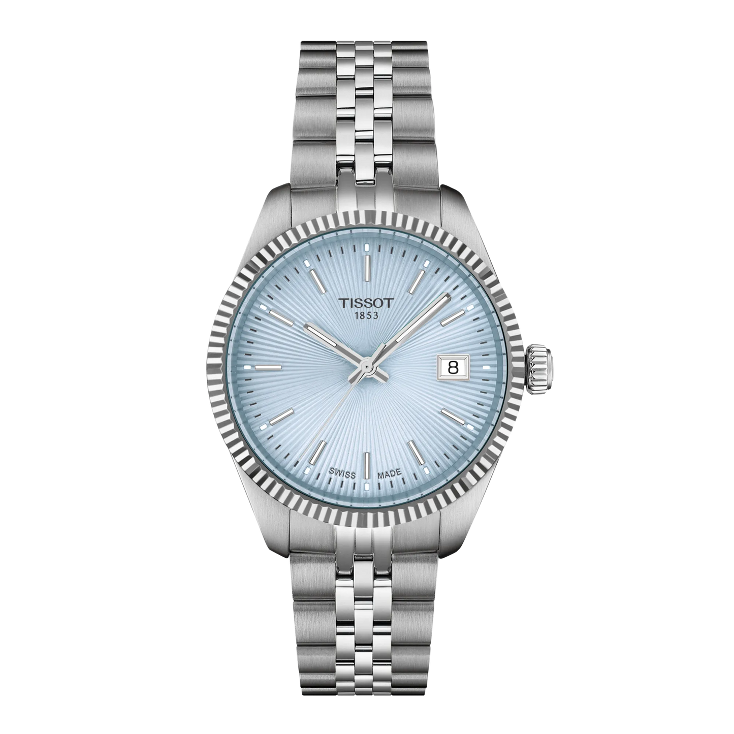 Tissot Ballade Ice Blue Dial Stainless Steel Womens Quartz Watch T1562101135100