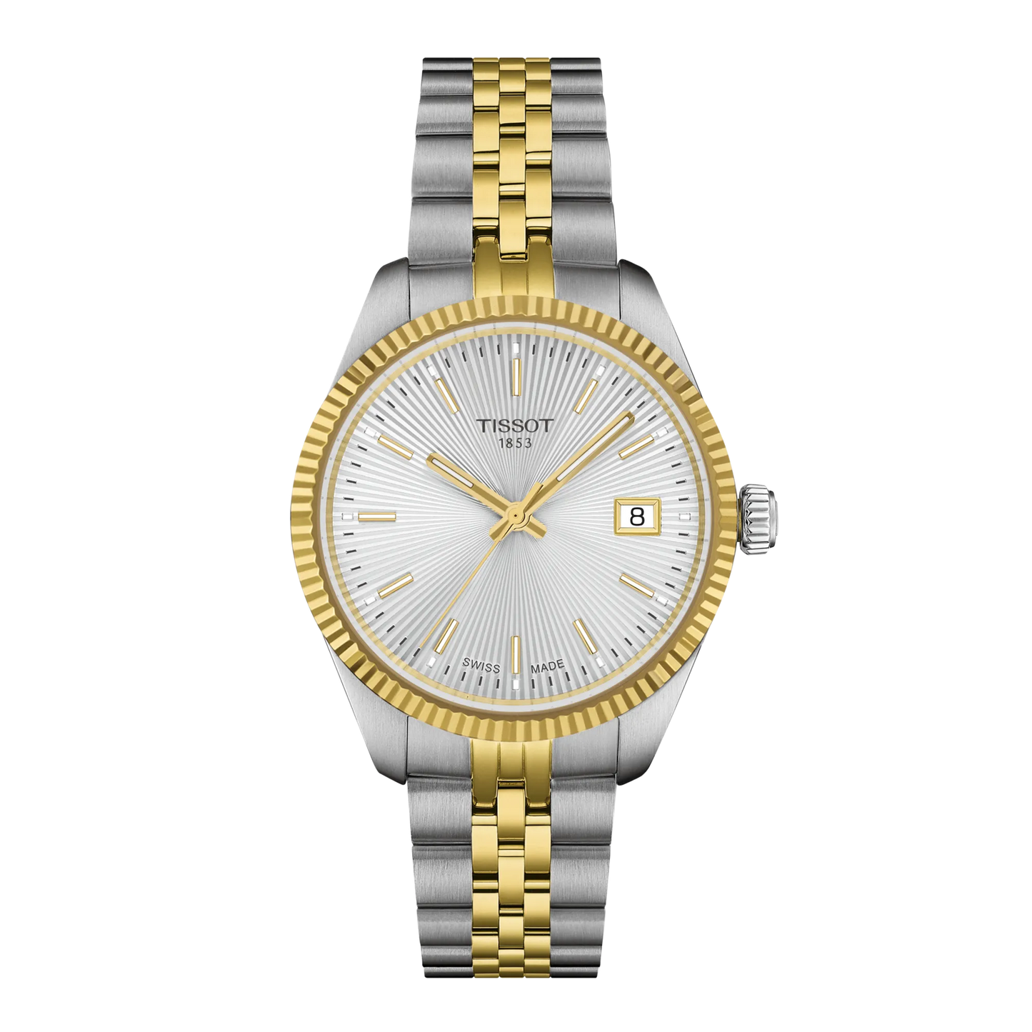 Tissot Ballade Silver Dial Two Tone Womens Quartz Watch T1562102203100