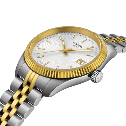 Tissot Ballade Silver Dial Two Tone Womens Quartz Watch T1562102203100