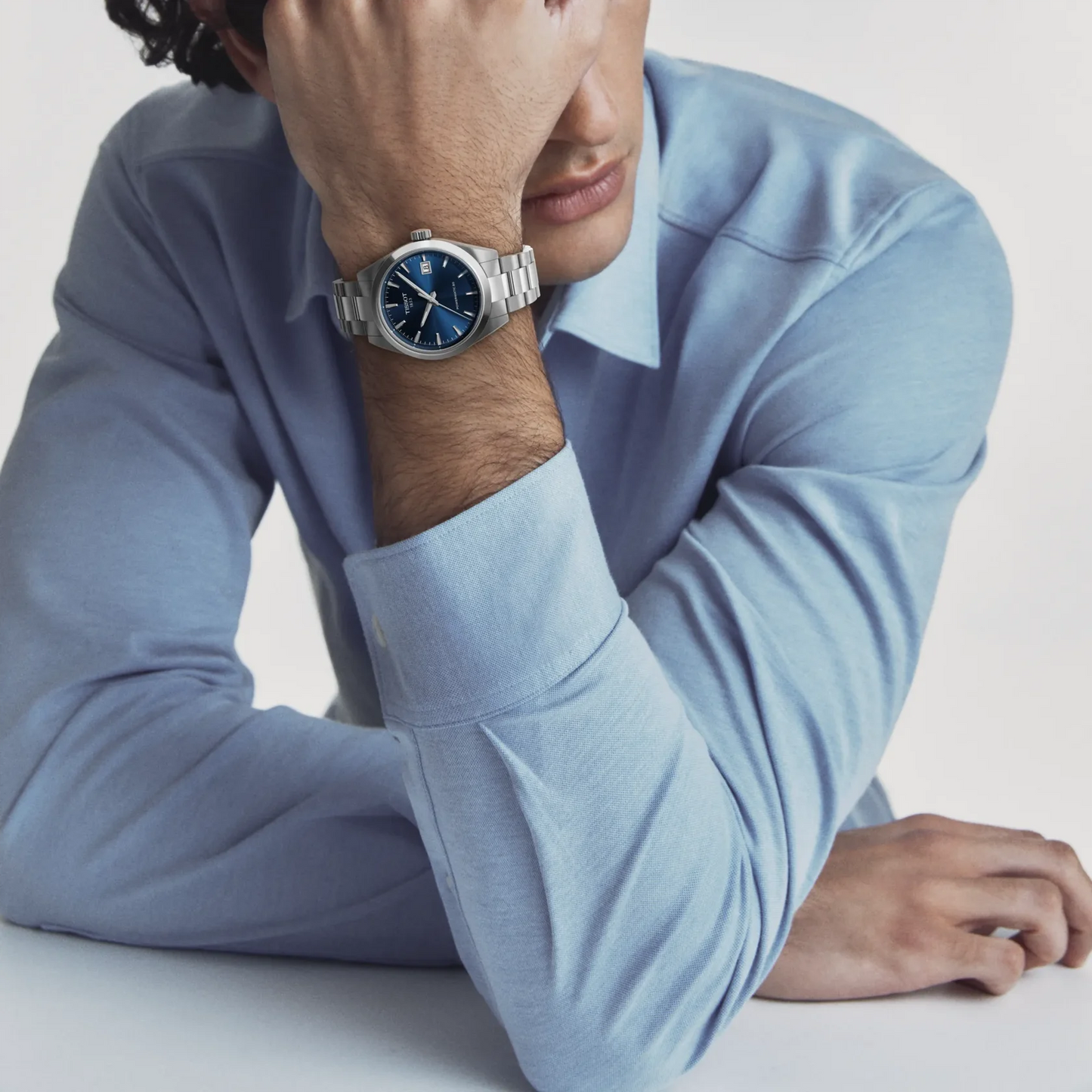 Tissot Gentleman 38mm Powermatic 80 Blue Dial Stainless Steel Mens Watch T1658071104100