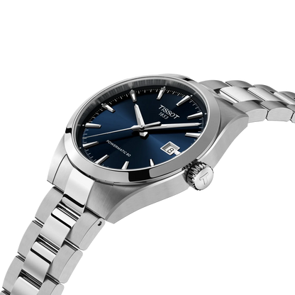 Tissot Gentleman 38mm Powermatic 80 Blue Dial Stainless Steel Mens Watch T1658071104100