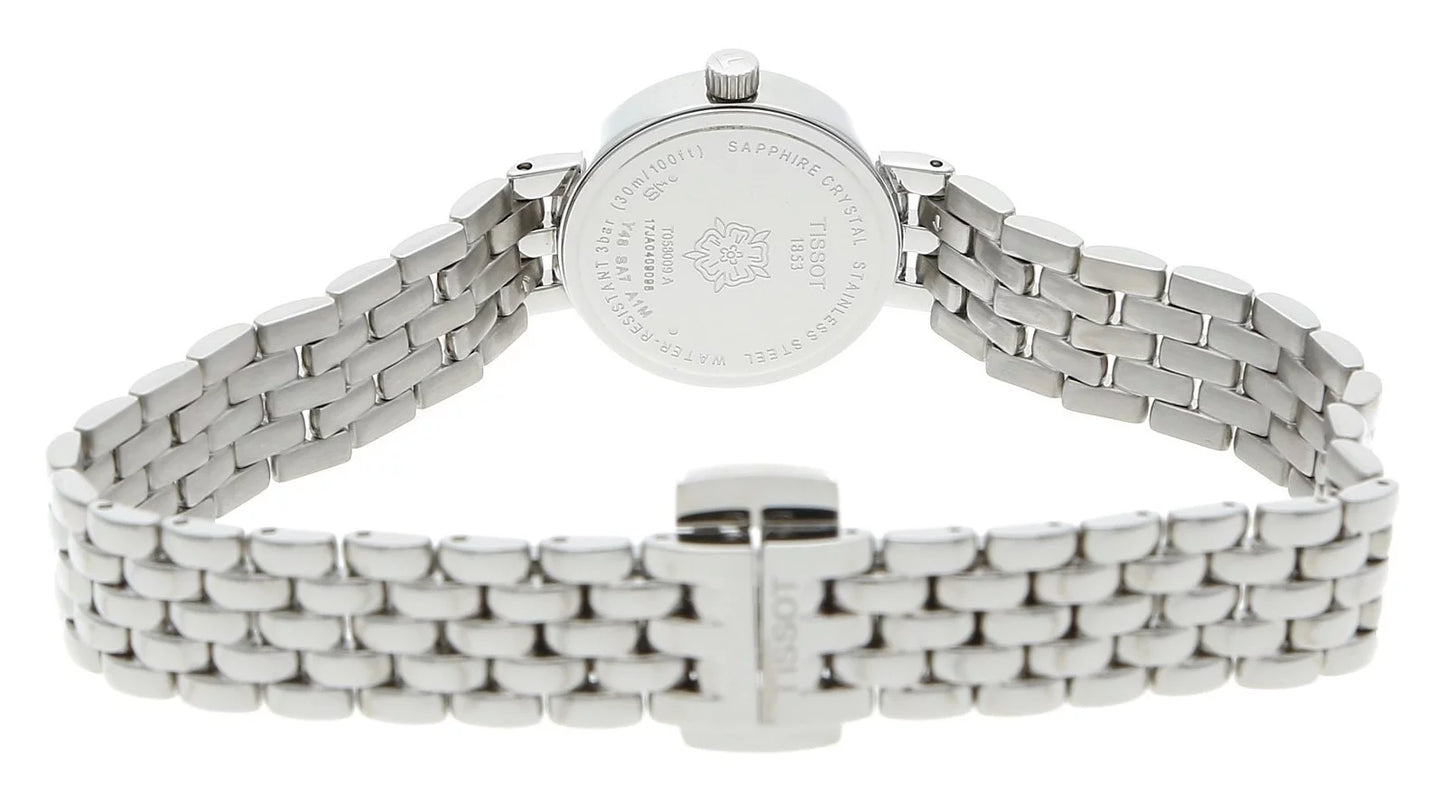Tissot Lovely Round Silver Dial Stainless Steel Womens Quartz Watch T0580091103100