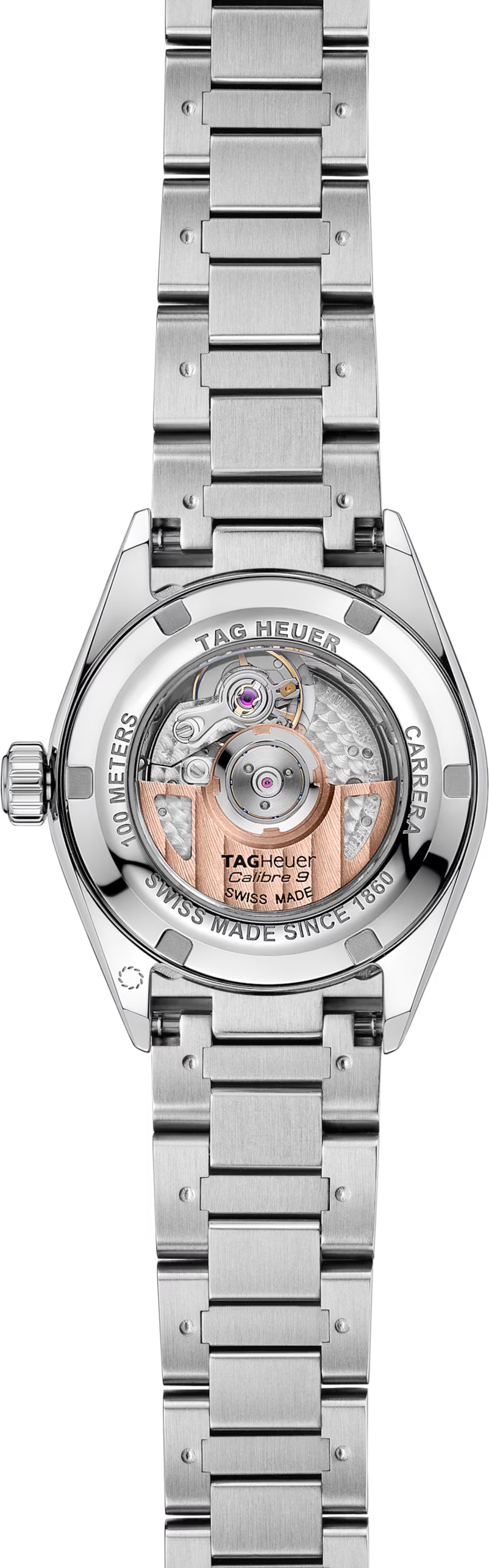 TAG Heuer Carrera Pink Diamond Set Dial Stainless Steel Womens Watch WBN2416.BA0621