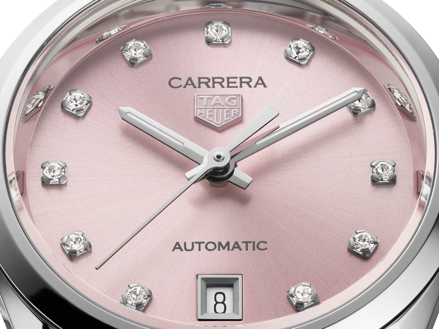 TAG Heuer Carrera Pink Diamond Set Dial Stainless Steel Womens Watch WBN2416.BA0621
