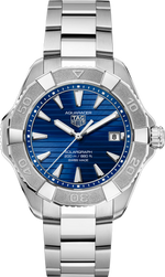 TAG Heuer Aquaracer Professional 200 Solargraph Blue Dial Stainless Steel Mens Quartz Watch WBP1117.BA0047