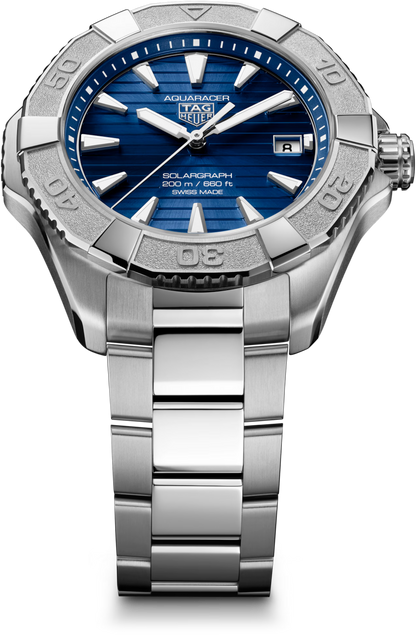 TAG Heuer Aquaracer Professional 200 Solargraph Blue Dial Stainless Steel Mens Quartz Watch WBP1117.BA0047