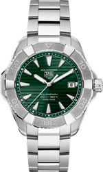 TAG Heuer Aquaracer Professional 200 Solargraph Green Dial Stainless Steel Mens Quartz Watch WBP1118.BA0047