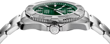 TAG Heuer Aquaracer Professional 200 Solargraph Green Dial Stainless Steel Mens Quartz Watch WBP1118.BA0047