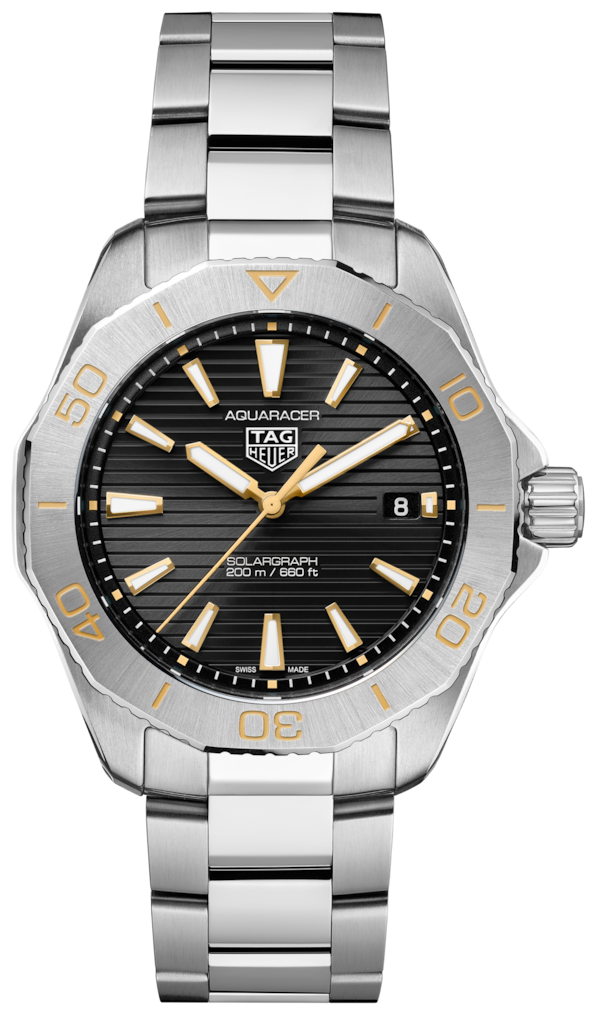 TAG Heuer Aquaracer Professional 200 Limited Edition Solargraph Black Dial Stainless Steel Mens Quartz Watch WBP1119.BA0000