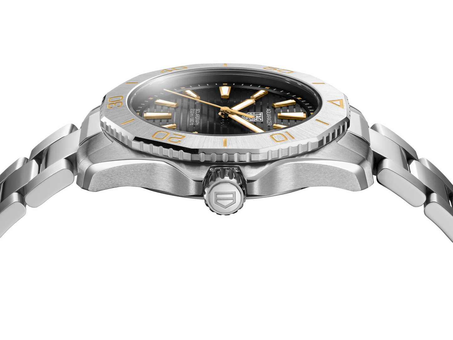 TAG Heuer Aquaracer Professional 200 Limited Edition Solargraph Black Dial Stainless Steel Mens Quartz Watch WBP1119.BA0000