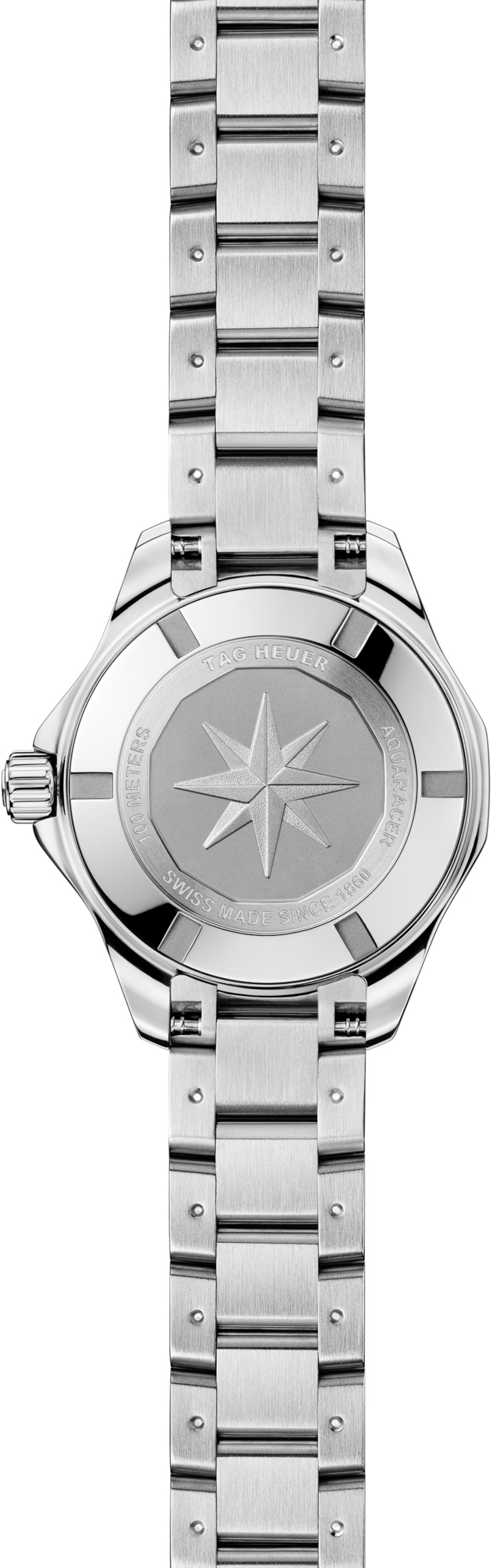 TAG Heuer Aquaracer Professional 100 Solargraph Stainless Steel Blue Diamond Set Dial Womens Quartz 28mm Watch WBP141E.BA0049