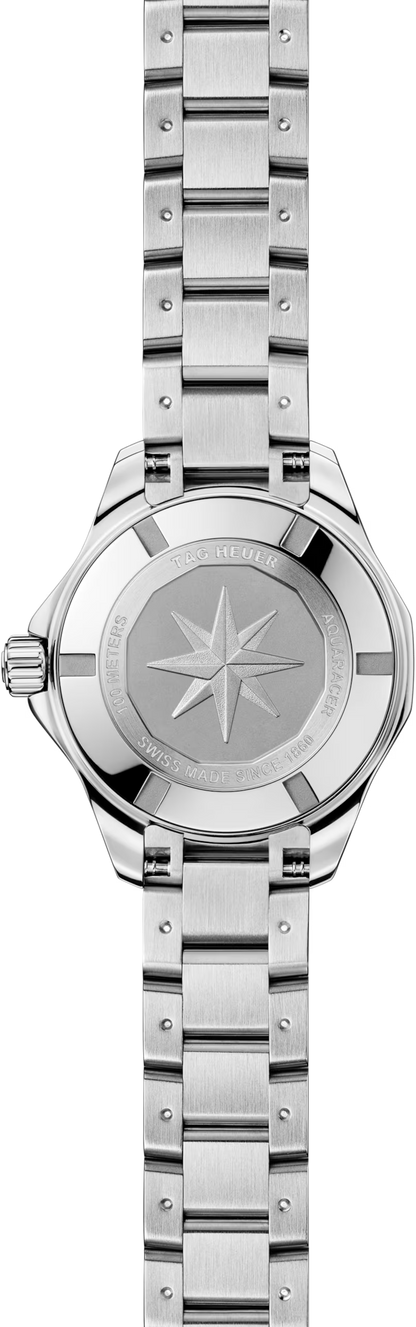 TAG Heuer Aquaracer Professional 100 Solargraph Stainless Steel Black Diamond Set Dial Womens Quartz 28mm Watch WBP141G.BA0049