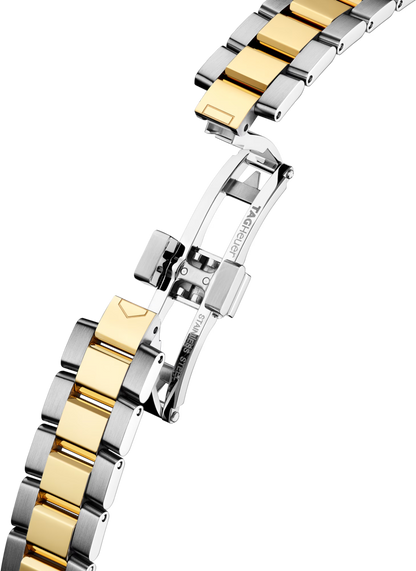 TAG Heuer Aquaracer Professional 100 Solargraph Two Tone Mother of Pearl Diamond Set Dial Womens Quartz 28mm Watch WBP1422.BB0006