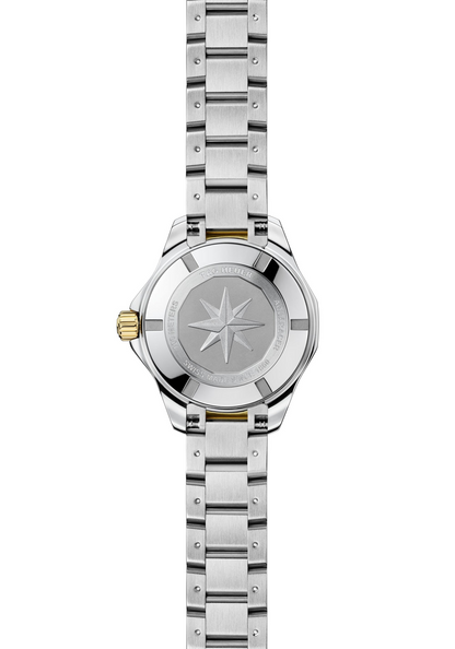 TAG Heuer Aquaracer Professional 100 Solargraph Two Tone Mother of Pearl Dial Womens Quartz 28mm Watch WBP1423.BB0006