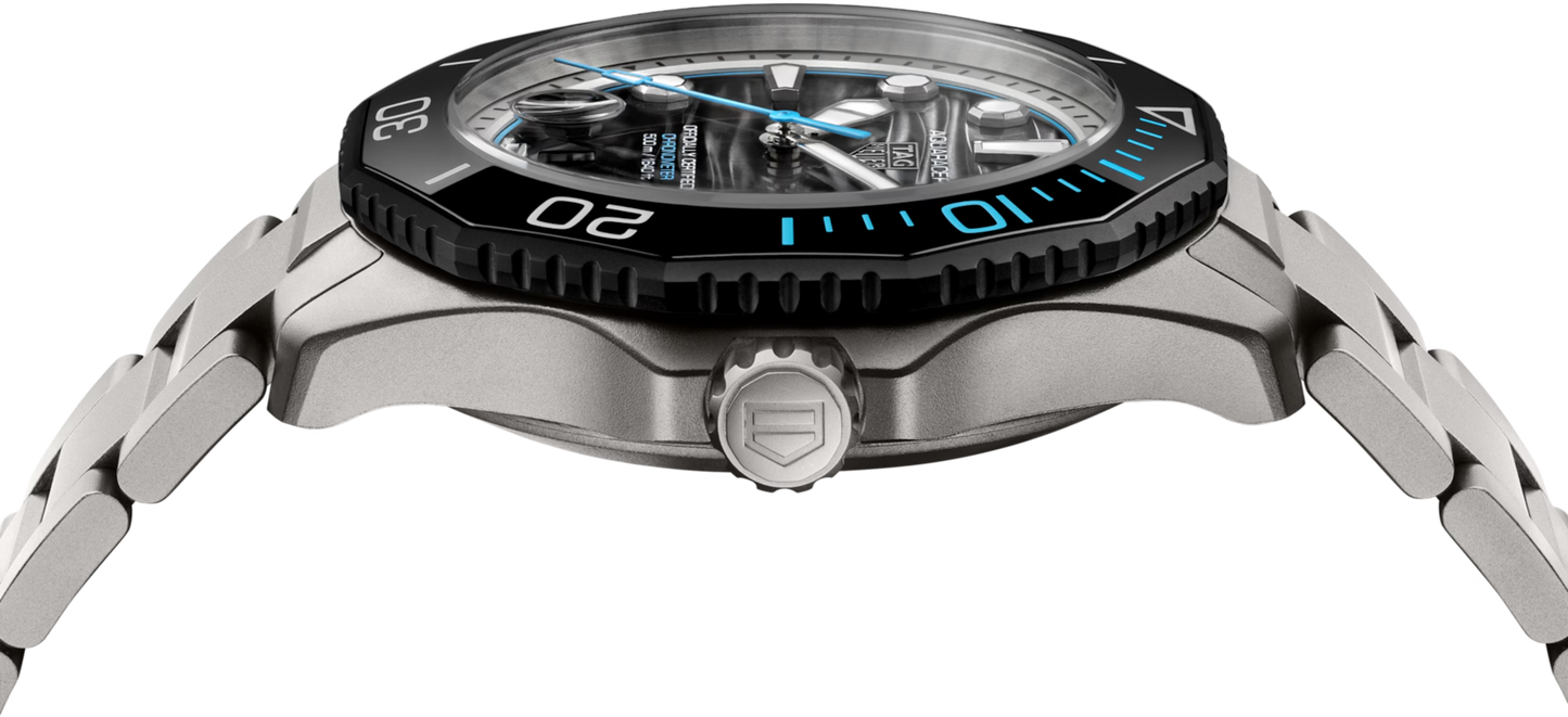TAG Heuer Aquaracer Professional 500 Date Chronometer Black Dial Titanium Limited Edition Mens Watch  WBP5182.BF0010