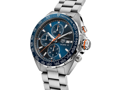 TAG Heuer Formula 1 Calibre 16 Automatic Blue Dial Stainless Steel Mens Chronograph Watch CAZ201G.BA0876
