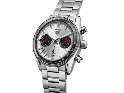 TAG Heuer Carrera Grey Panda Dial Stainless Steel Mens Chronograph Watch CBS2216.BA0041