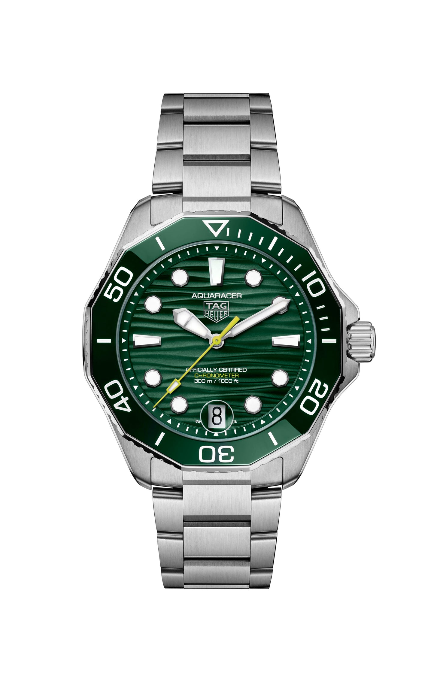 TAG Heuer Aquaracer Professional 300 Date Green Dial Stainless Steel Mens Watch  WBP5116.BA0013