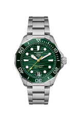 TAG Heuer Aquaracer Professional 300 Date Green Dial Stainless Steel Mens Watch  WBP5116.BA0013