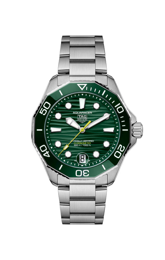 TAG Heuer Aquaracer Professional 300 Date Green Dial Stainless Steel Mens Watch  WBP5116.BA0013