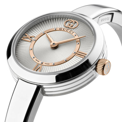Gucci Model 2000 Silver Dial Stainless Steel Ladies Quartz Watch YA167513