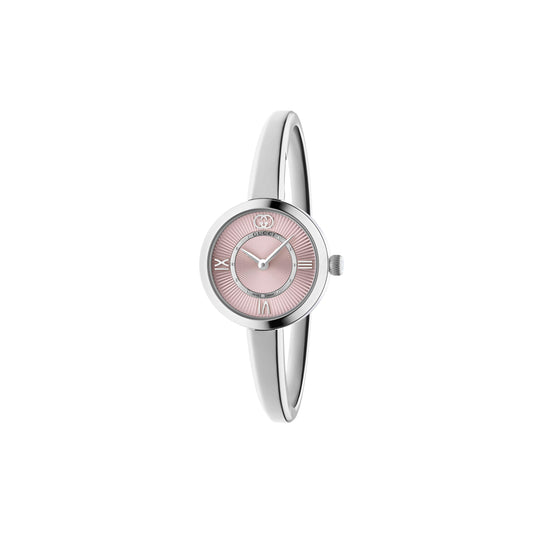 Gucci Model 2000 Pink Dial Stainless Steel Ladies Quartz Watch YA167514