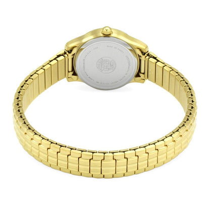 Citizen Eco-Drive White Dial Gold Plated Expanding Bracelet Womens Watch EW3152-95A