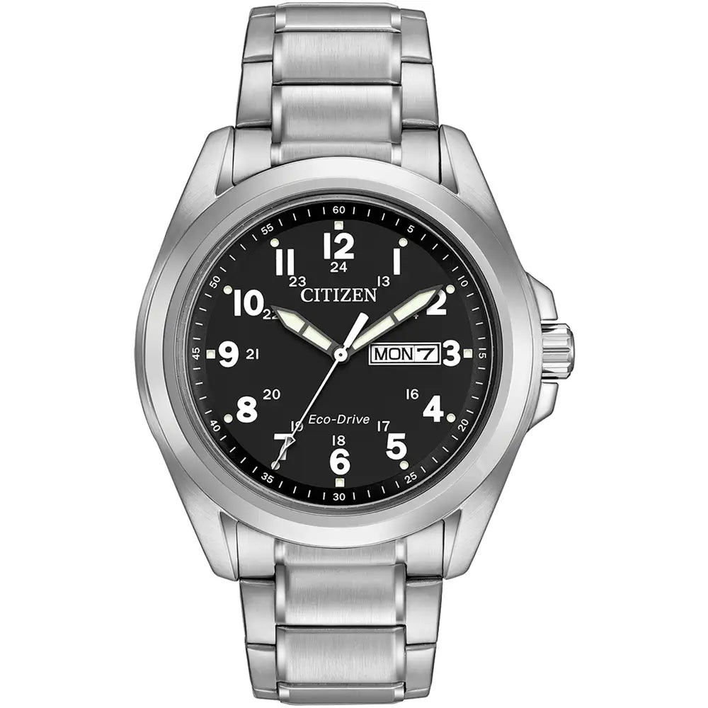 Citizen Eco-Drive  Stainless Steel Mens Day-Date Watch AW0050-82E