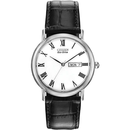 Citizen Eco-Drive  Stainless Steel Day-Date Mens Watch BM8240-11A