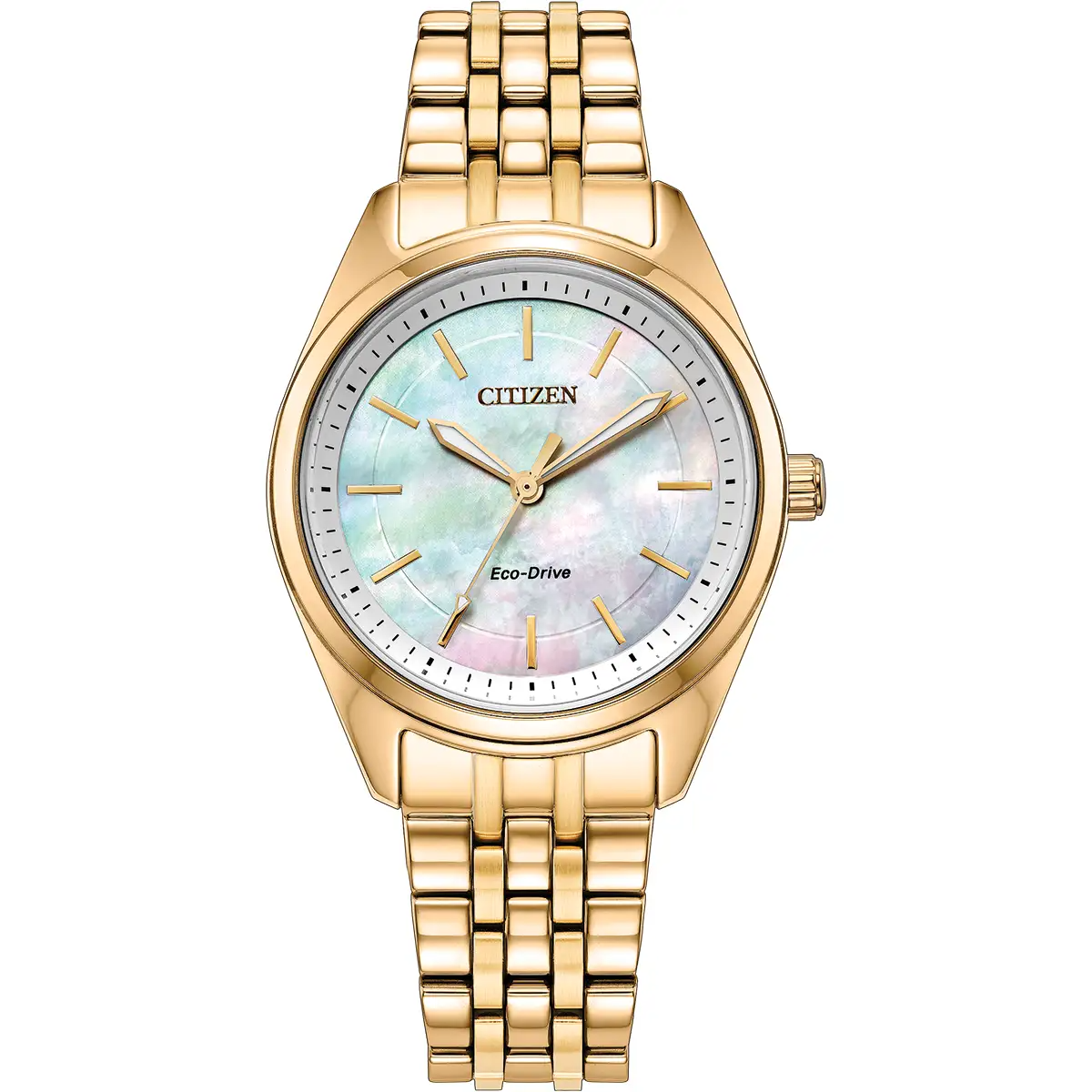 Citizen Eco-Drive Citizen Peyten Mother of Pearl Dial Gold Plated Womens Watch EM1232-59D