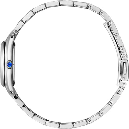 Citizen Eco-Drive Silhouette Crystal White Dial Stainless Steel Womens Watch EW2540-83A