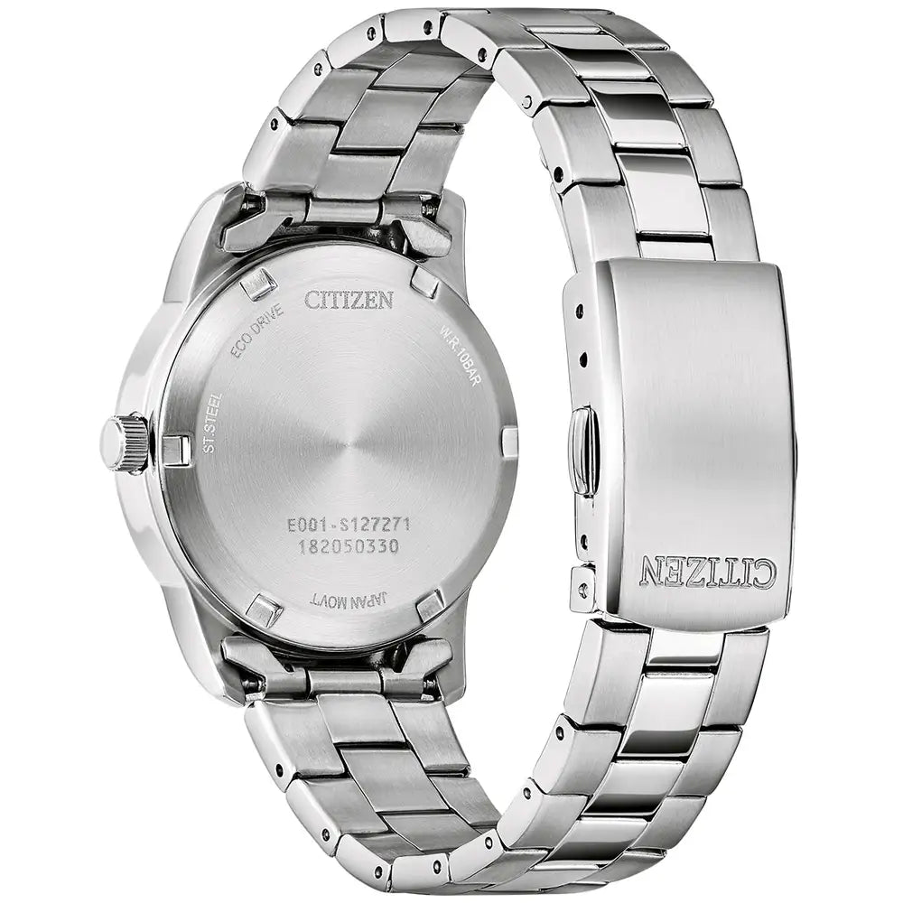 Citizen Eco-Drive Day-Date White Dial Stainless Steel Womens Watch EW3261-57A