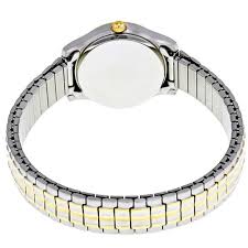 Citizen Eco-Drive White Dial TwoTone Expanding Bracelet Womens Watch EW3154-90A
