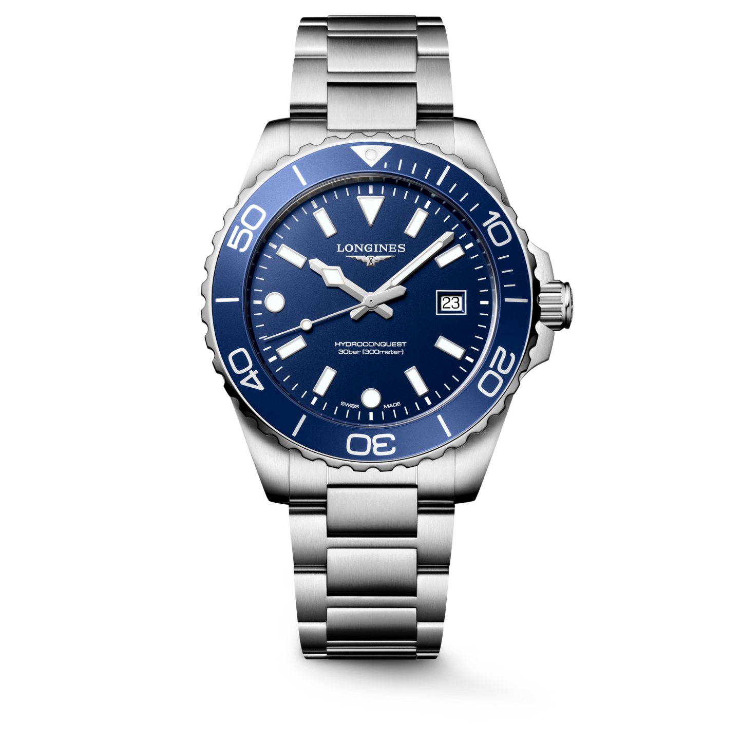 Longines HydroConquest Blue Dial Stainless Steel Mens Quartz Watch L37694966