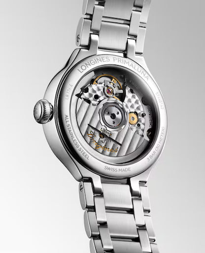 Longines PrimaLuna Mother of Pearl Diamond Set Dial Stainless Steel Womens Watch L81264876
