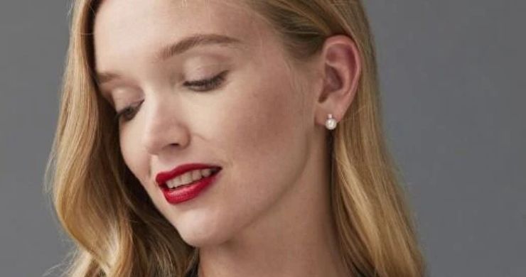 Pearl and diamond earrings as a gift