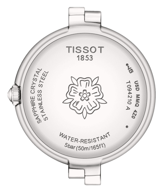 Tissot Flamingo Mother of Pearl Diamond Set Dial Stainless Steel Womens Quartz Watch T0942101111601
