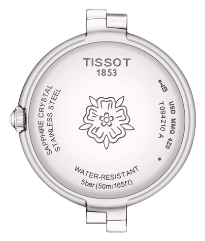 Tissot Flamingo Mother of Pearl Diamond Set Dial Stainless Steel Womens Quartz Watch T0942101111601