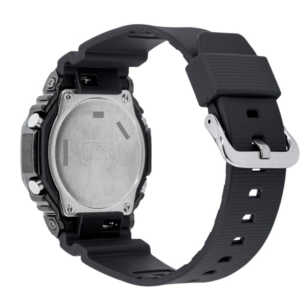 G-SHOCK 2100 Collection All Black Metal Cover Series Stainless Steel & Resin Quartz Watch GM-2100BB-1AER