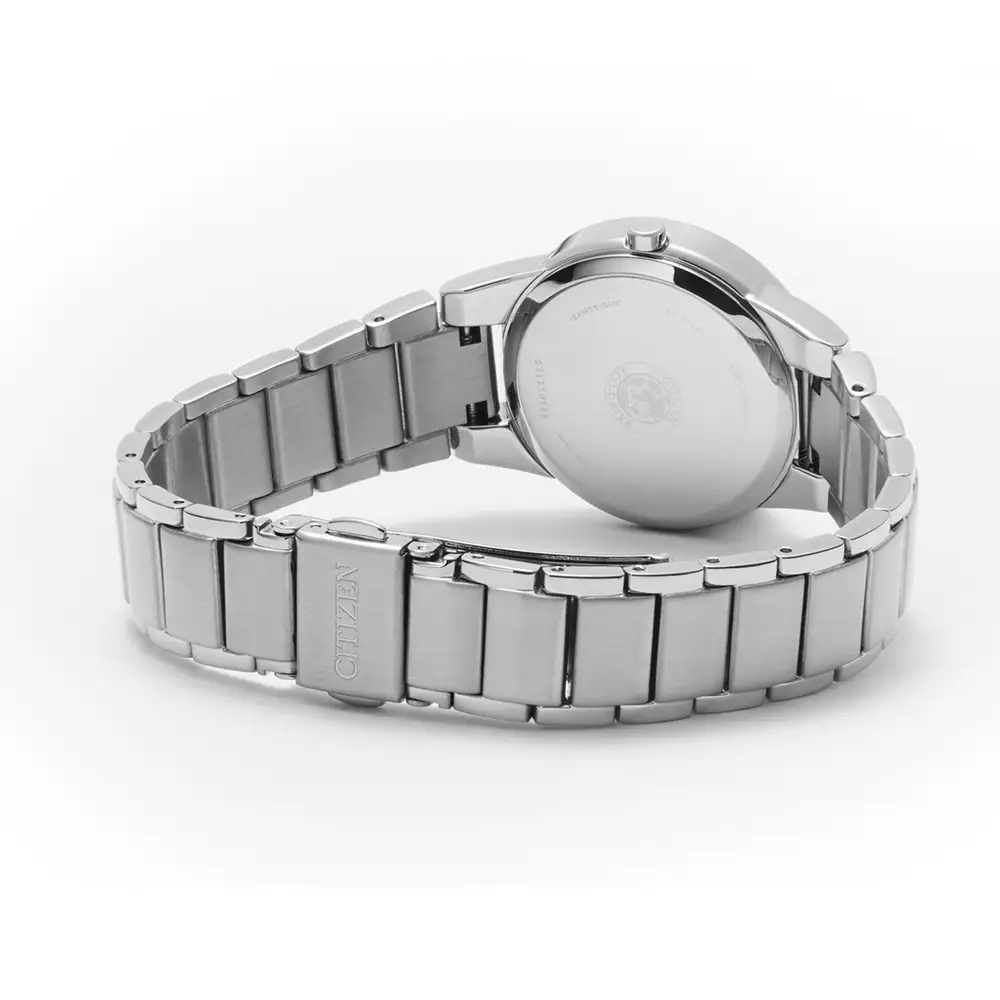 Citizen Eco-Drive Axiom Diamond Set Silver Dial Stainless Steel Womens Watch GA1050-51B