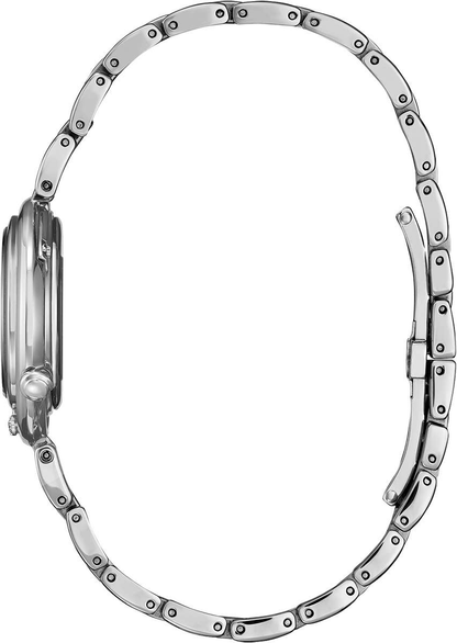 Citizen Eco-Drive Citizen L Arcly Blue Mother of Pearl Dial Diamond Set Stainless Steel Womens Watch EM1110-56N