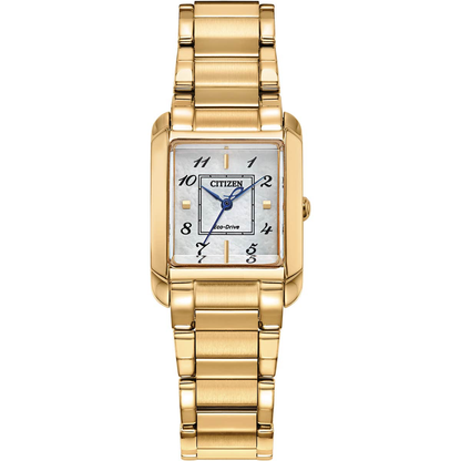 Citizen Eco-Drive Citizen L Bianca Mother of Pearl Dial Gold Plated Womens Watch EW5602-57D