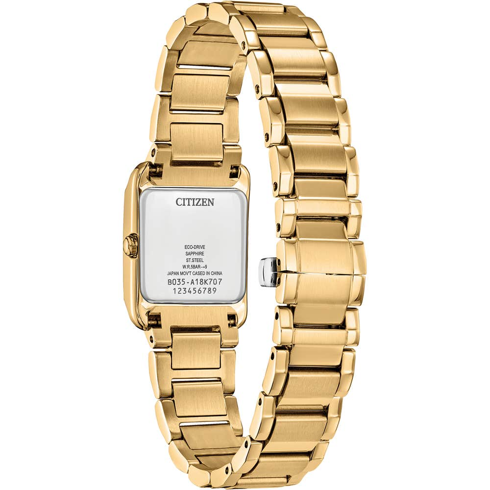 Citizen Eco-Drive Citizen L Bianca Mother of Pearl Dial Gold Plated Womens Watch EW5602-57D