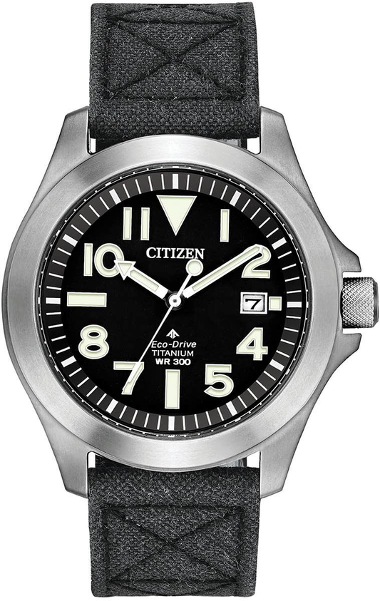 Citizen Eco-Drive Promaster Tough Black Dial Titanium Mens Watch BN0118-04E