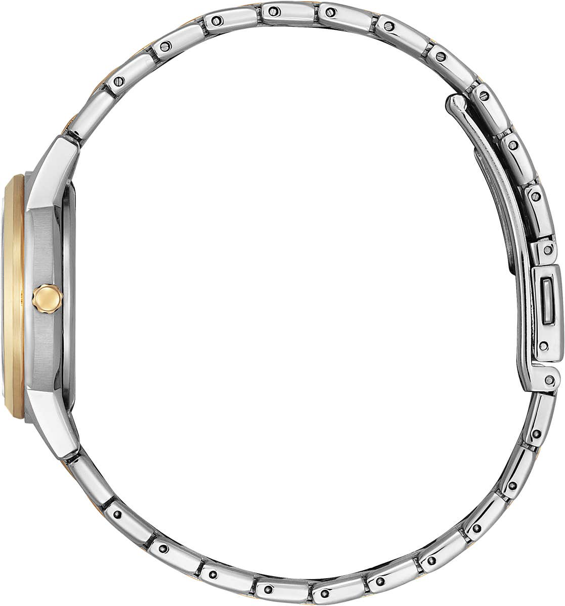 Citizen Eco-Drive Silhouette Crystal White Dial Two Tone Womens Watch FE1246-85A