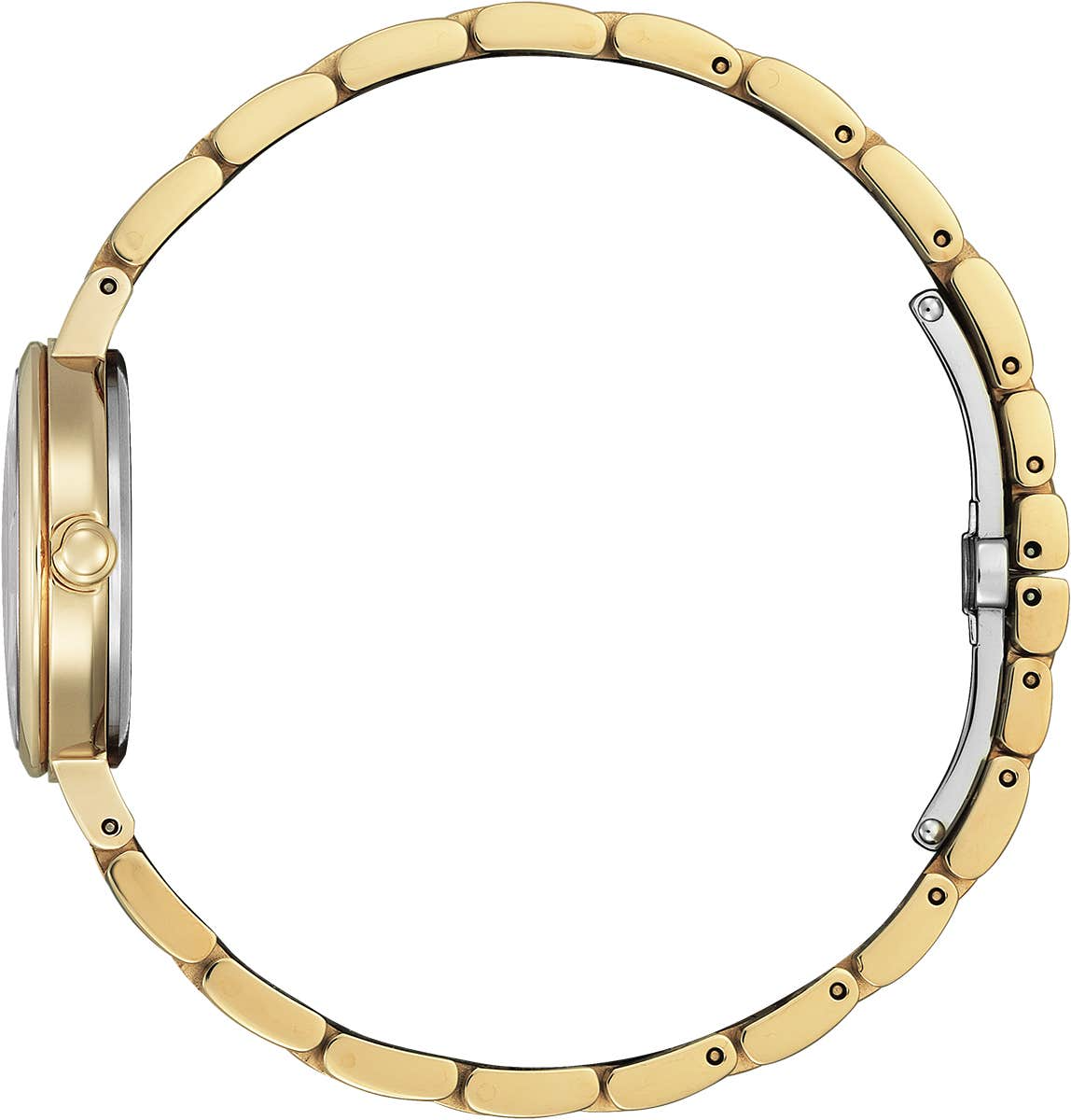 Citizen Eco-Drive Silhouette Green Dial Rose Gold Plated Womens Watch EM0993-82Z