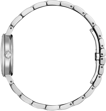 Citizen Eco-Drive Silhouette Pink Mother of Pearl Dial Stainless Steel Womens Watch EM0990-81Y